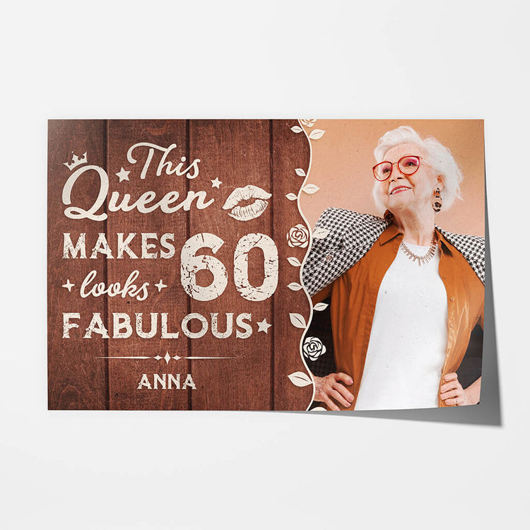Personalised This Queen Make 60 Fabulous Poster - Personal Chic