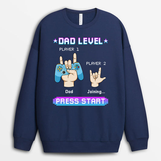 1166WUK1 Personalised Sweatshirt Gifts Start Dad