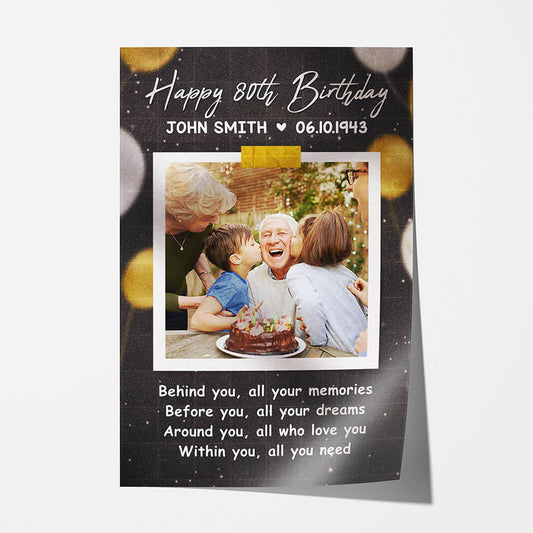 1167SUK1 Personalised Poster Gifts Birthday Grandparents