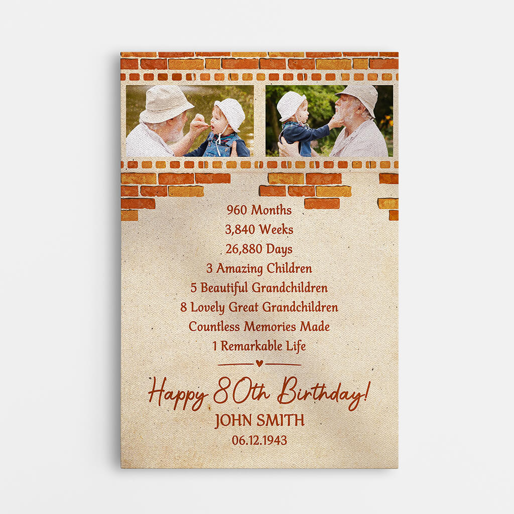 1169CUK1 Personalised Canvas Gifts Celebrating Grandparents