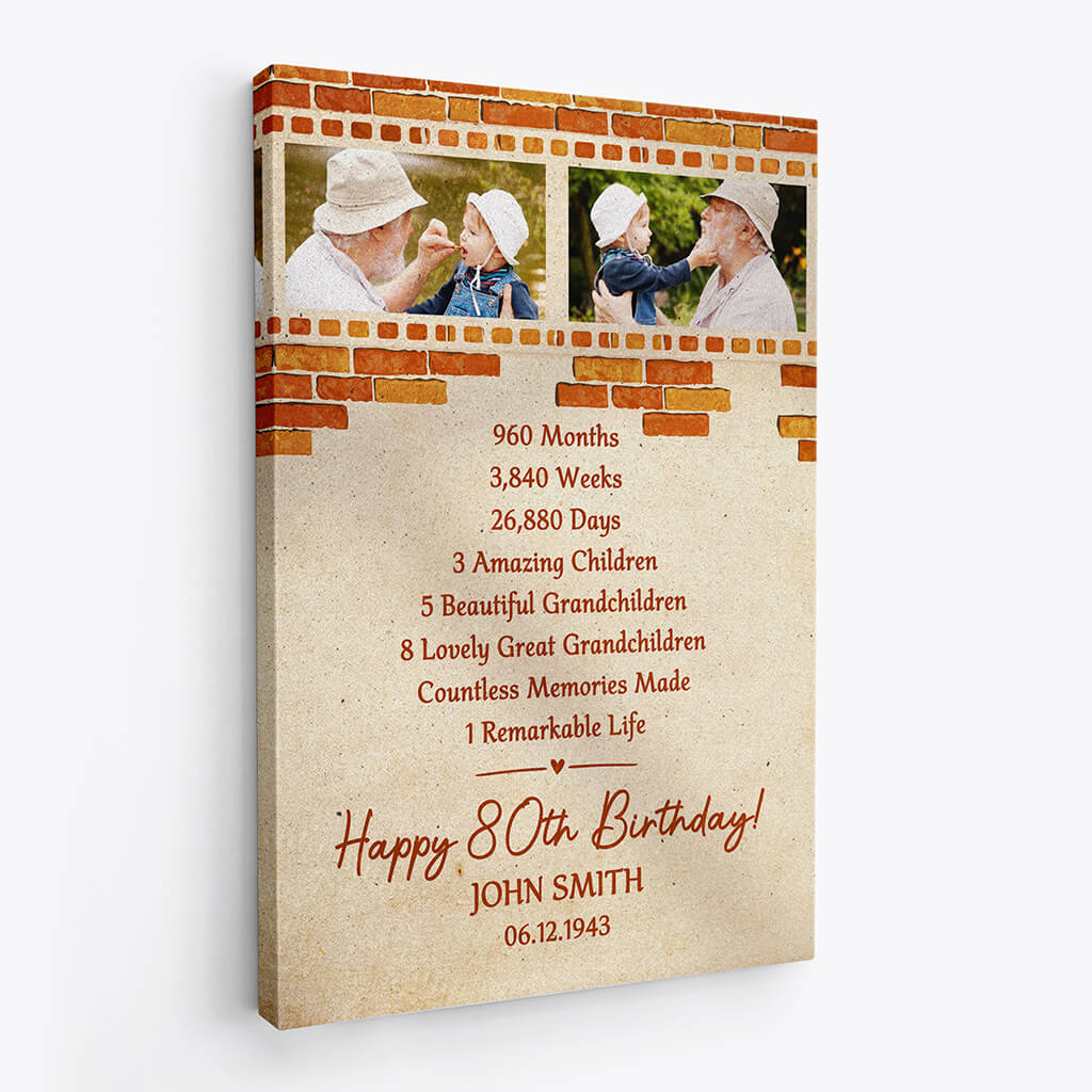 1169CUK2 Personalised Canvas Gifts Celebrating Grandparents