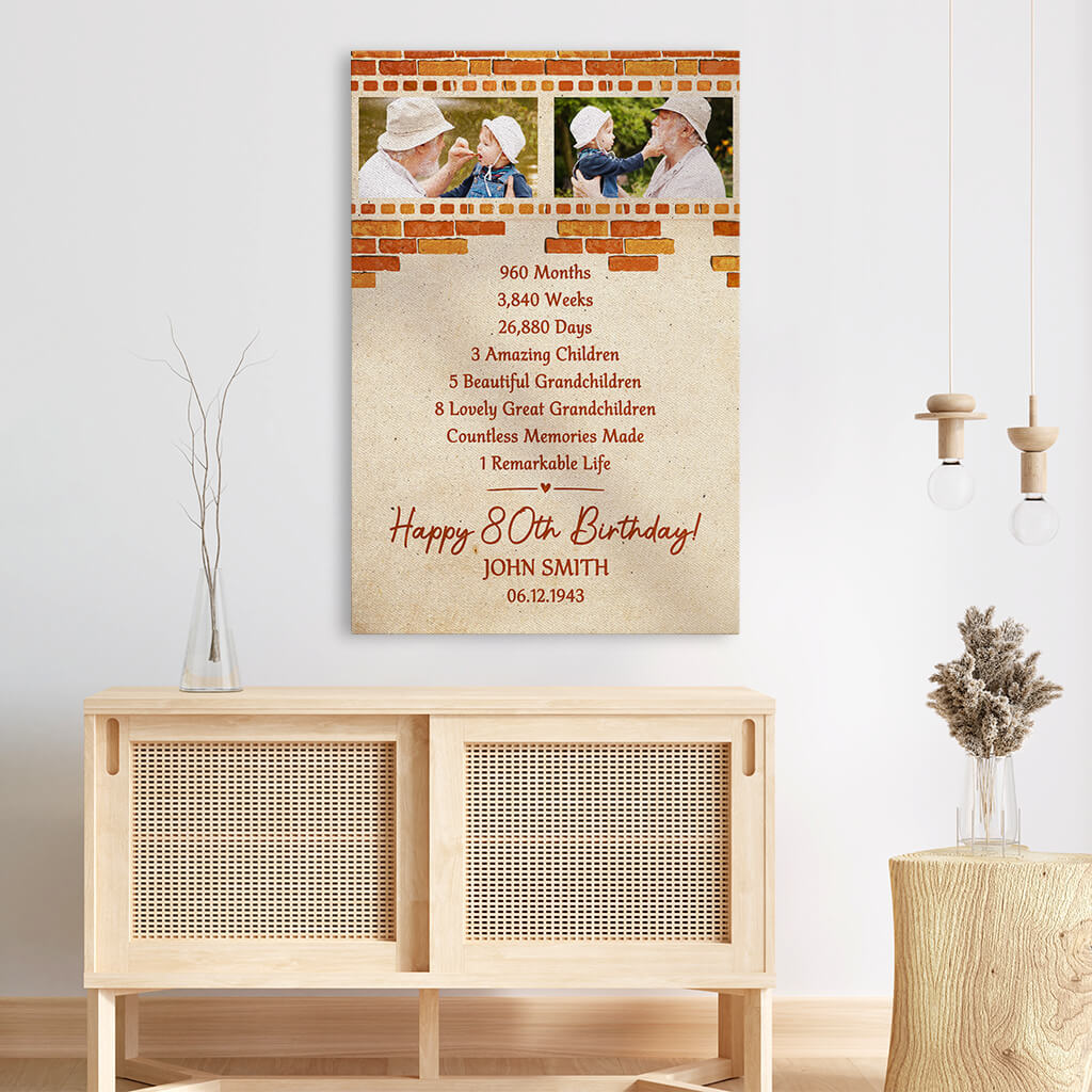 1169CUK3 Personalised Canvas Gifts Celebrating Grandparents