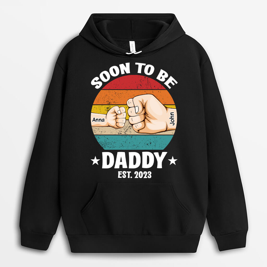 1170HUK1 Personalised Hoodie Gifts Soon Dad