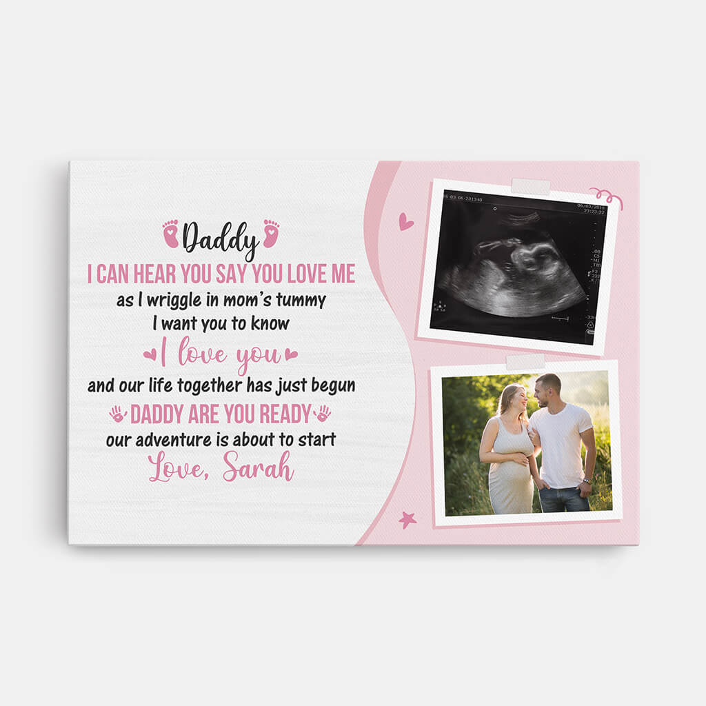 1182CUK1 Personalised Canvas Gifts Ready DadToBe