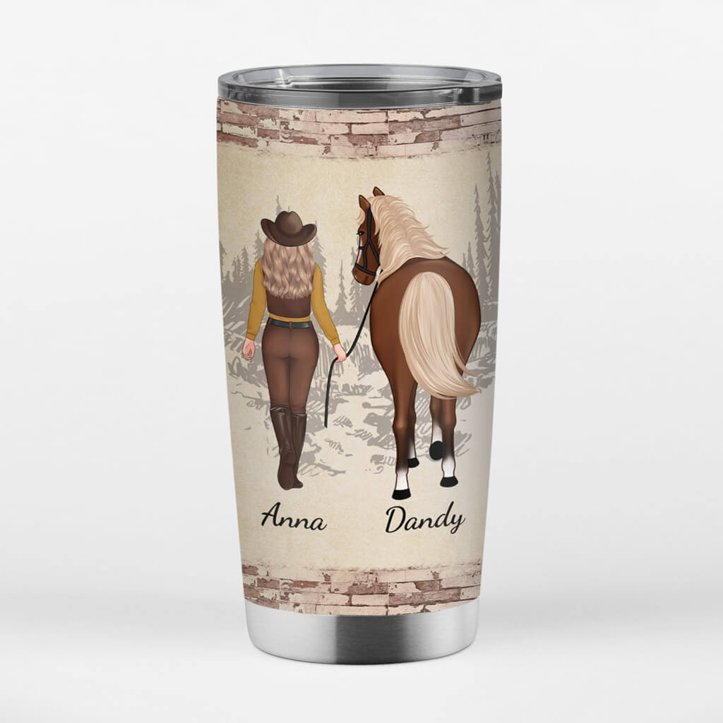 1186TUK2 Personalised Tumbler Gifts Horse Lovers Her