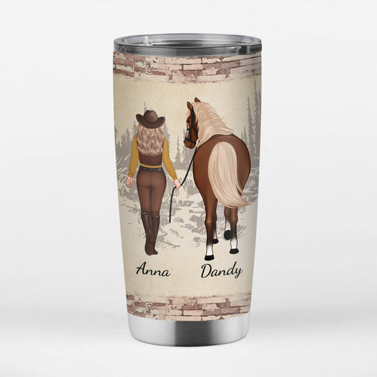 1186TUK2 Personalised Tumbler Gifts Horse Lovers Her