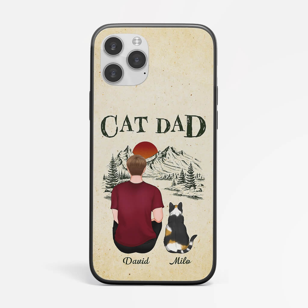 1196FUK1 PersonalisedCatDadCatMomPhoneCase