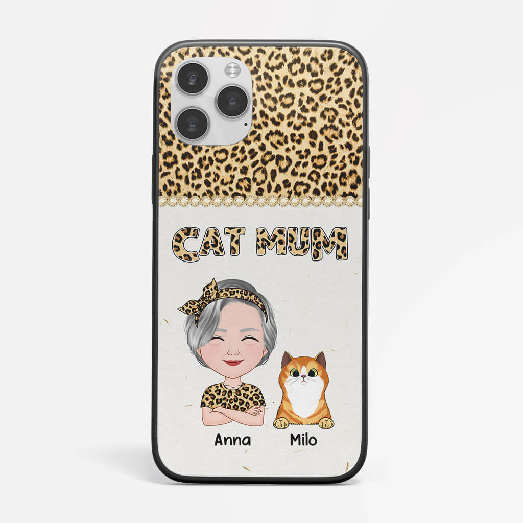 1200FUK1 Personalised Phone Case Gifts Mom Cat Lover