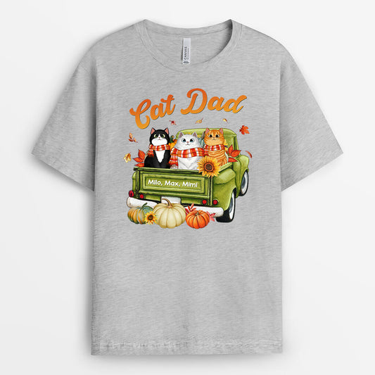 1207AUK2 Personalized T Shirt Gifts Fall Season Cat Lovers