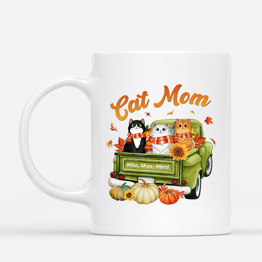 1207MUS1 Personalized Mugs Gifts Fall Season Cat Lovers
