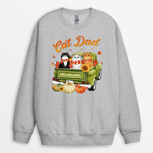 1207WUK2 Personalised Sweatshirt Gifts Fall Season Cat Lovers