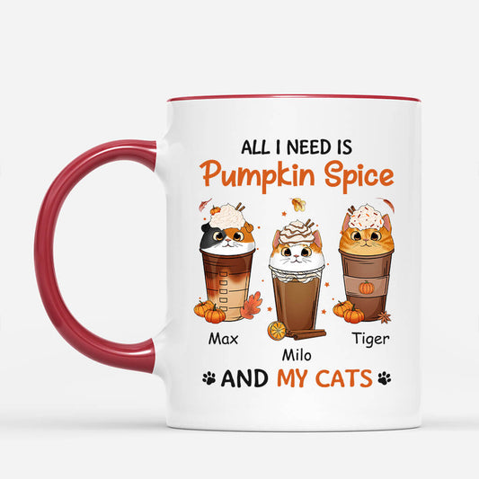 1208MUK2 Personalised Mugs Gifts Pumpkin Cat Lovers