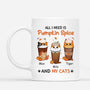 1208MUS1 Personalized Mugs Gifts Pumpkin Cat Lovers