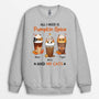 1208WUK2 Personalised Sweatshirt Gifts Pumpkin Cat Lovers