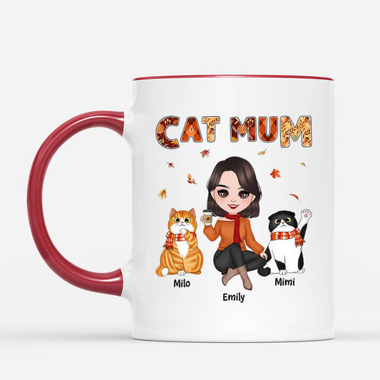 1210MUK2 Personalised Mugs Gifts Fall Mum Cat Lovers