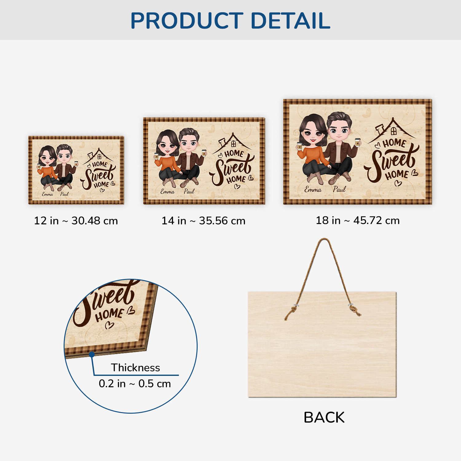 1212QUS3 personalized gifts for couples home sweet home wood sign_ 1212QKH0G