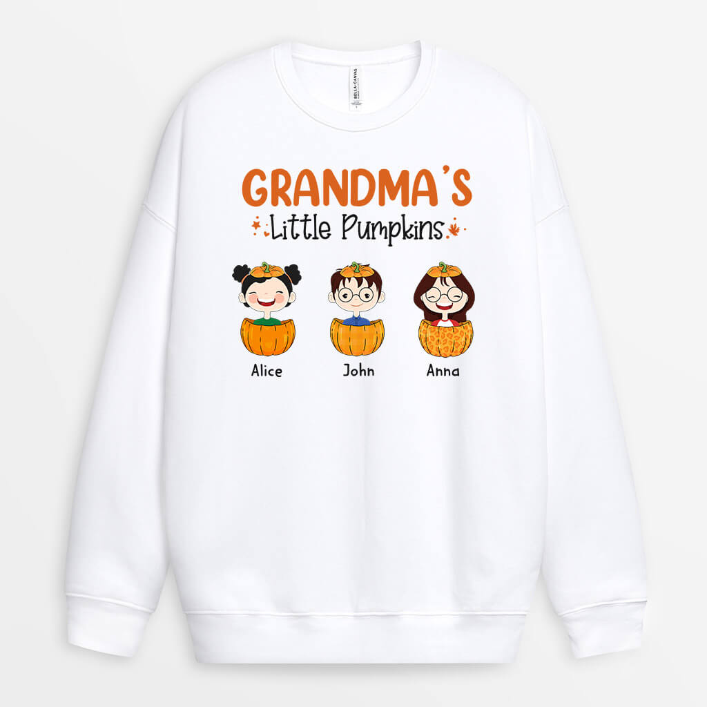 1213WUK1 Personalised Sweatshirt Gifts Pumpkin Grandma