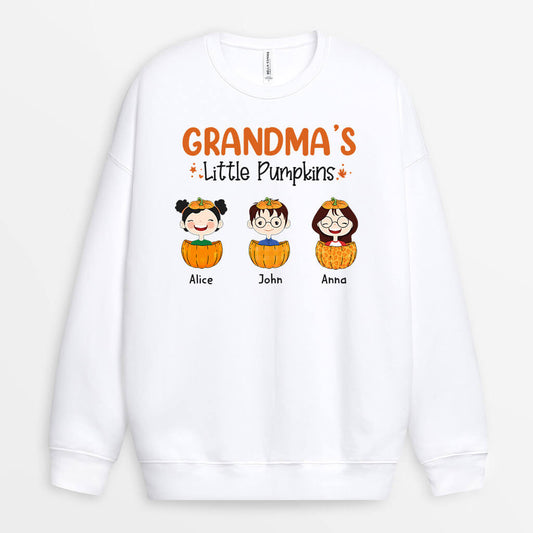 1213WUK1 Personalised Sweatshirt Gifts Pumpkin Grandma