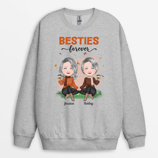 1214WUK2 Personalised Sweatshirt Gifts Besties Fall Friends