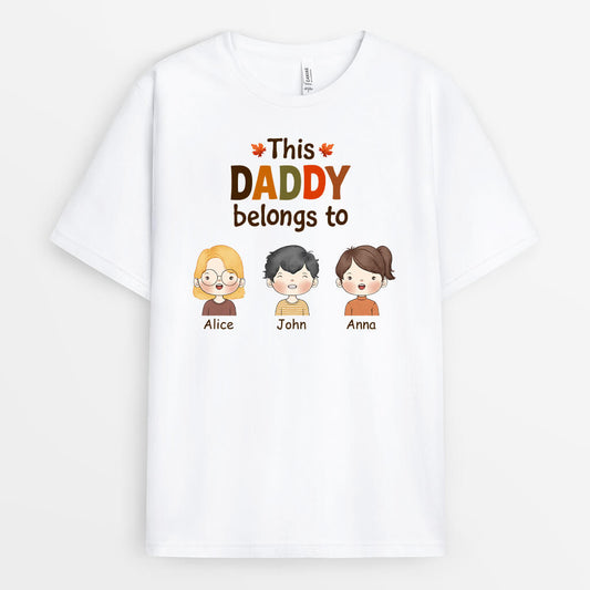 1215AUK1 Personalised T Shirt Gifts Fall Grandpa Dad