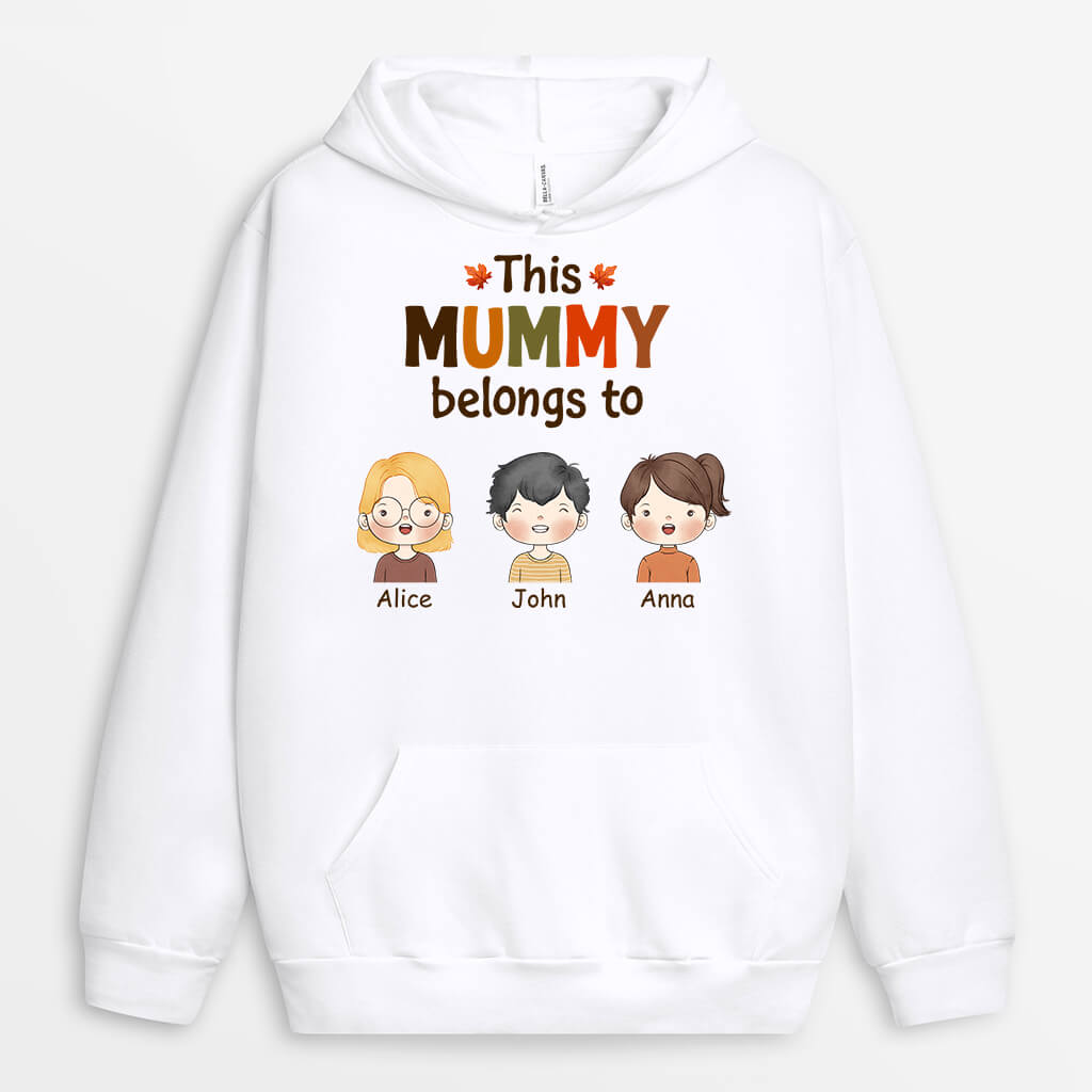 1215HUK1 Personalised Hoodies Gifts Fall Grandma Mom