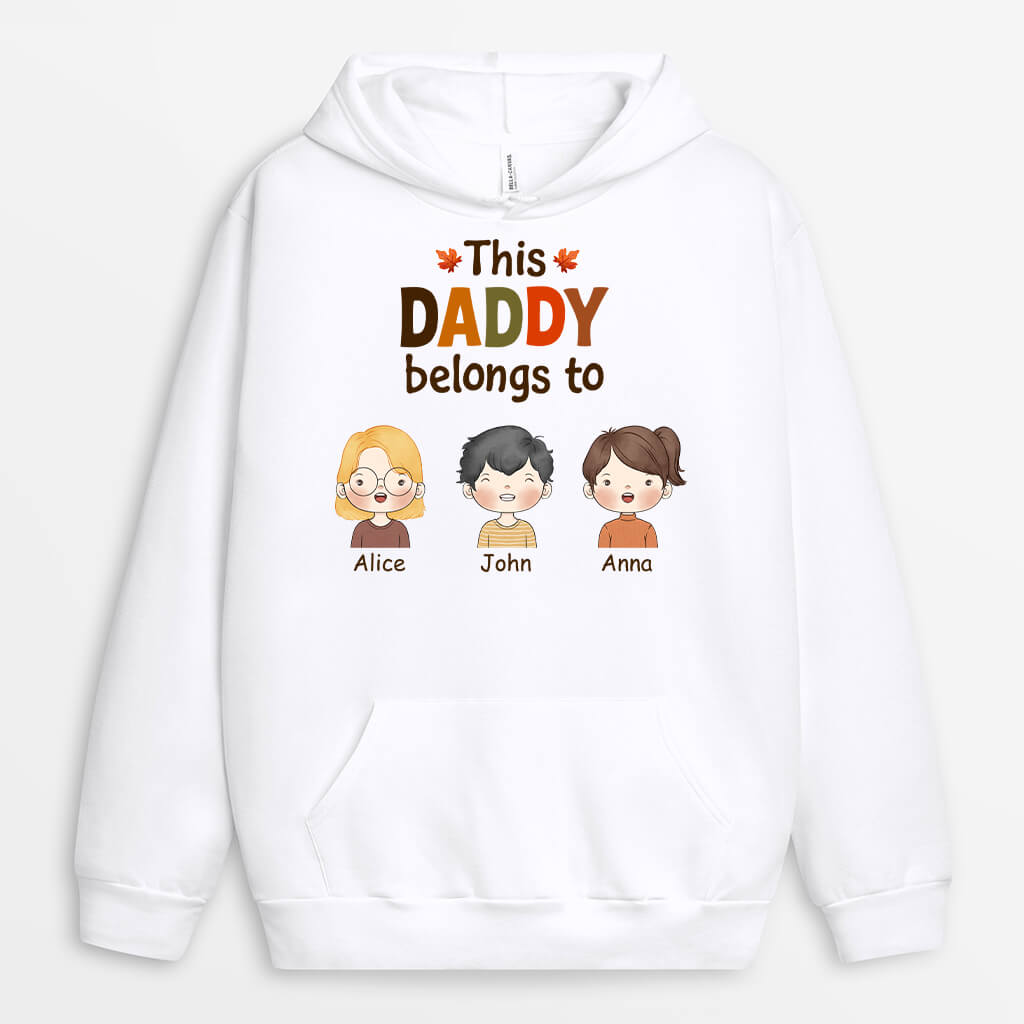 1215HUK1 Personalised Hoodies Gifts Fall Grandpa Dad