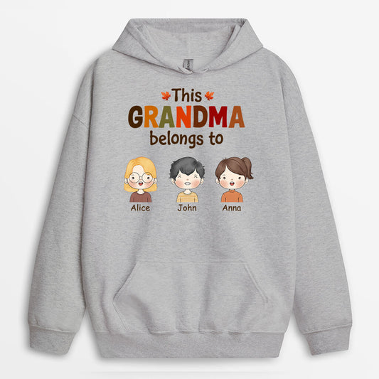 1215HUK2 Personalised Hoodies Gifts Fall Grandma Mom