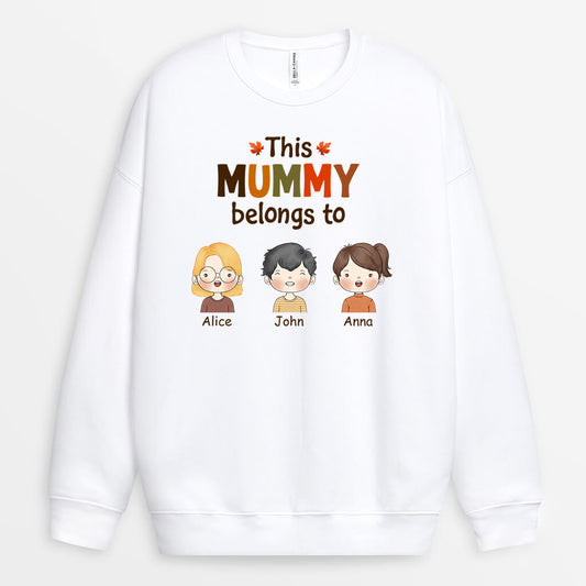 1215WUK1 Personalised Sweatshirt Gifts Fall Grandma Mom