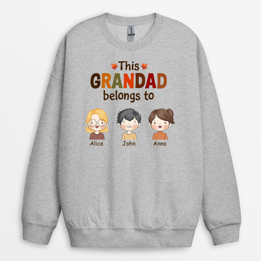 1215WUK2 Personalised Sweatshirt Gifts Fall Grandpa Dad