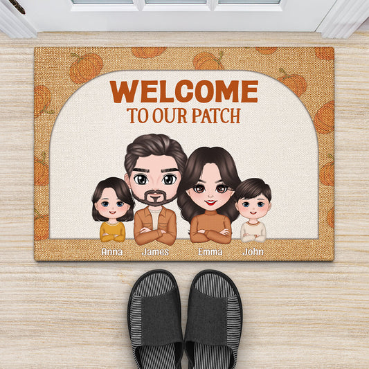 1217DUK2 Personalised Door Mat Gifts Welcome Family