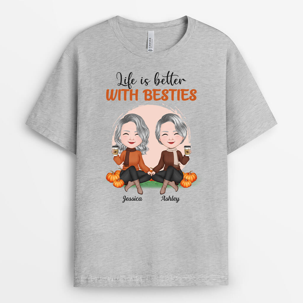 Personalised Life Is Better With Besties T-Shirt - Personal Chic