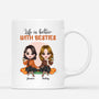 1218MUK1 Personalised Mugs Gifts Life Better Besties