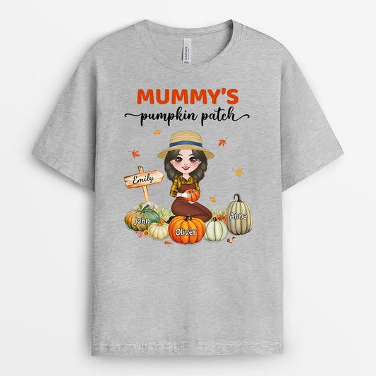 1224AUK2 Personalised T Shirts Gifts Little Pumpkins GrandmaMummy