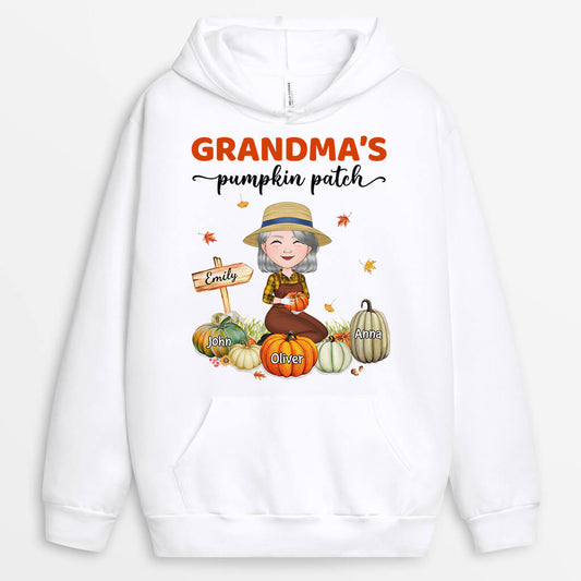 1224HUK1 Personalised Hoodies Gifts Little Pumpkins GrandmaMummy