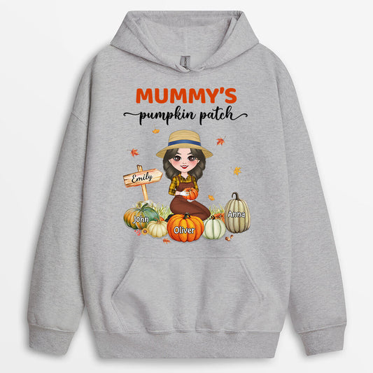 1224HUK2 Personalised Hoodies Gifts Little Pumpkins GrandmaMummy