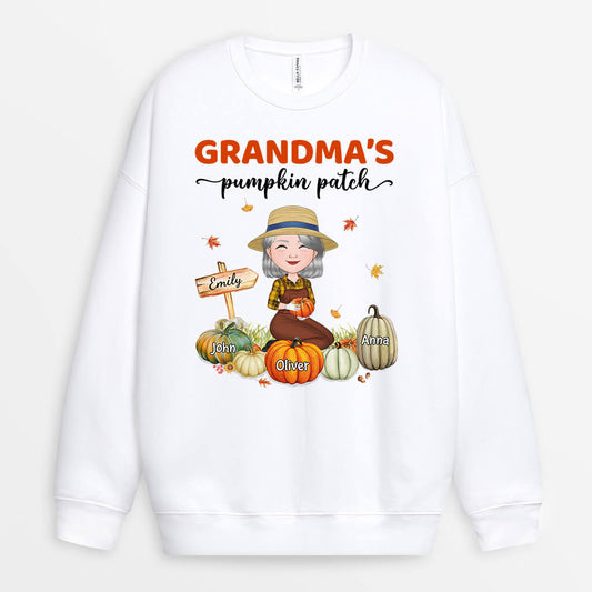 1224WUK1 Personalised Sweatshirt Gifts Little Pumpkins GrandmaMummy