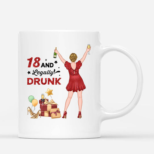 1234MUK1 personalised 18 and legally drunk mug