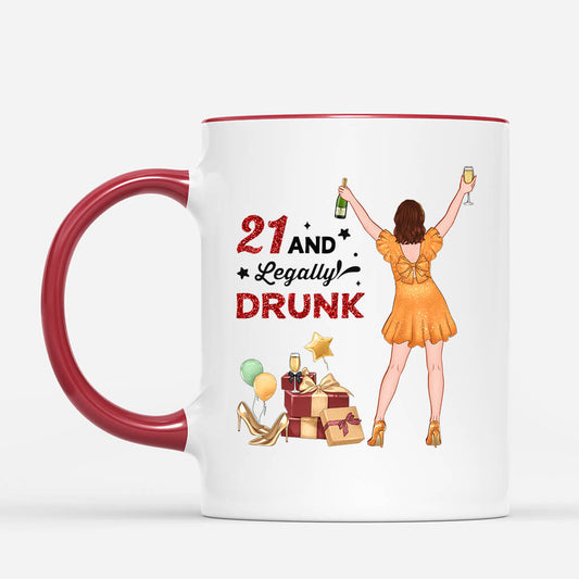 1234MUK2 personalised 21 and legally drunk mug