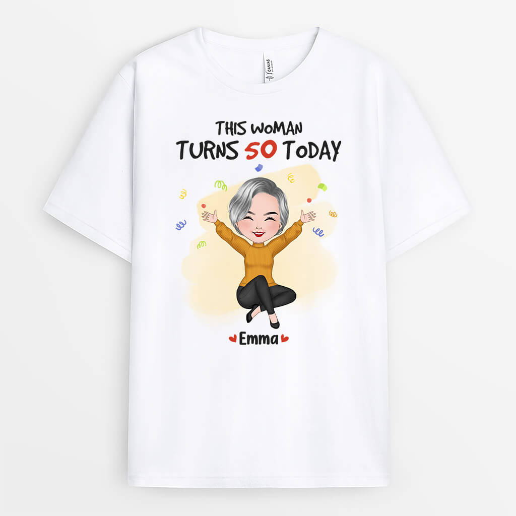 1251auk1 personalised this woman turn 50 today t shirt
