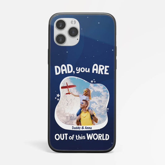 1254FUK1 personalised dad you are out of this world iphone 12 phone case