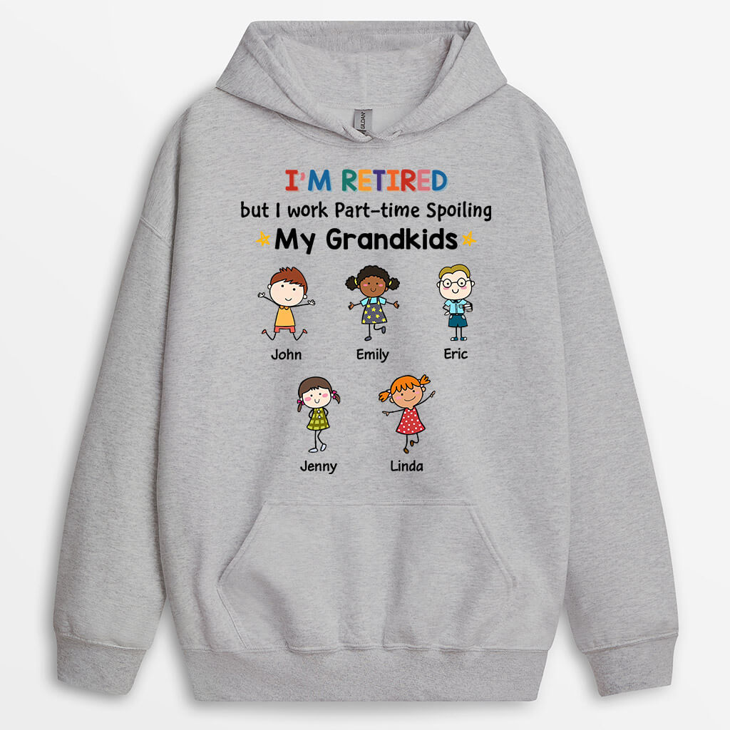 1257HUK1 personalised im retired hoodie