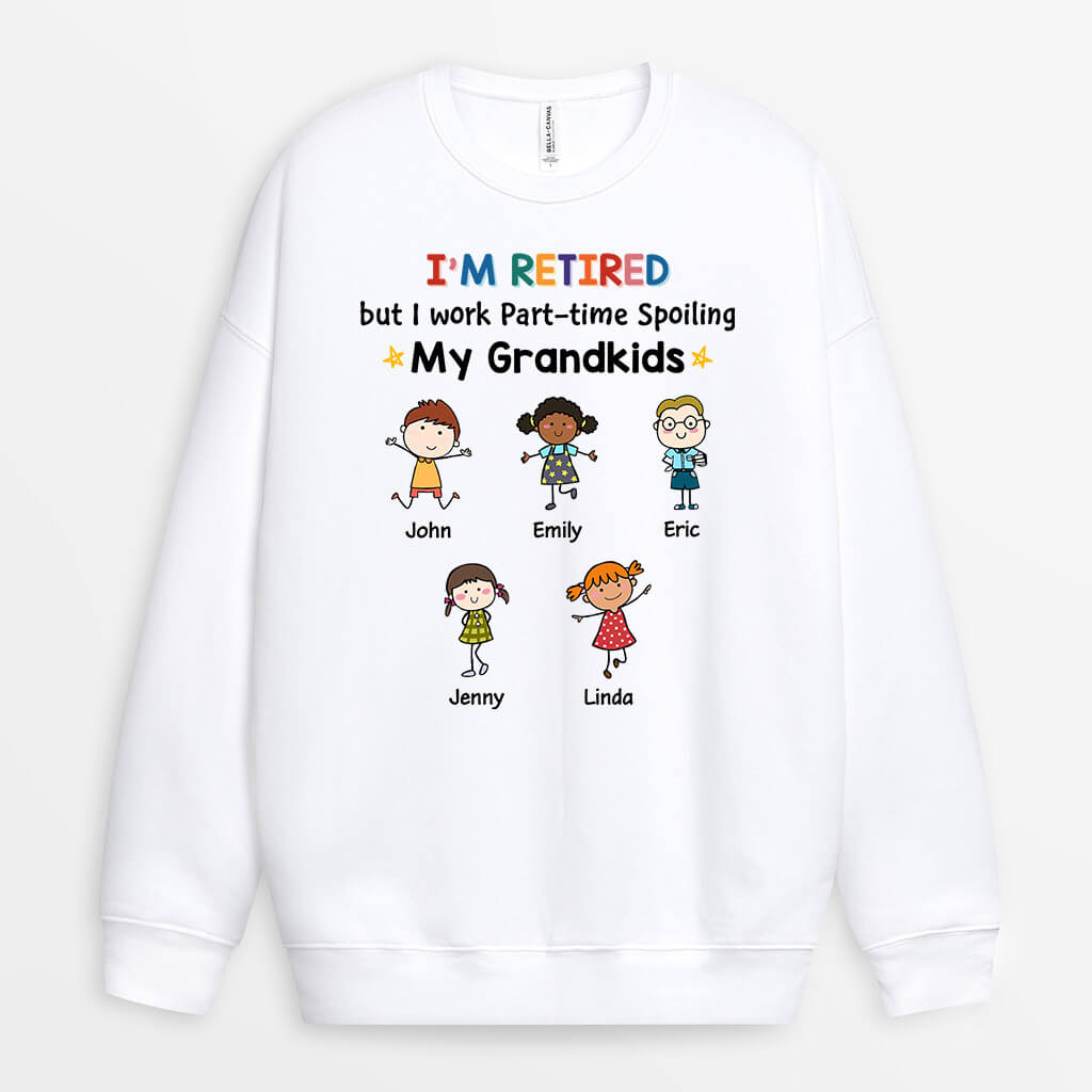 1257WUK1 personalised im retired sweatshirt