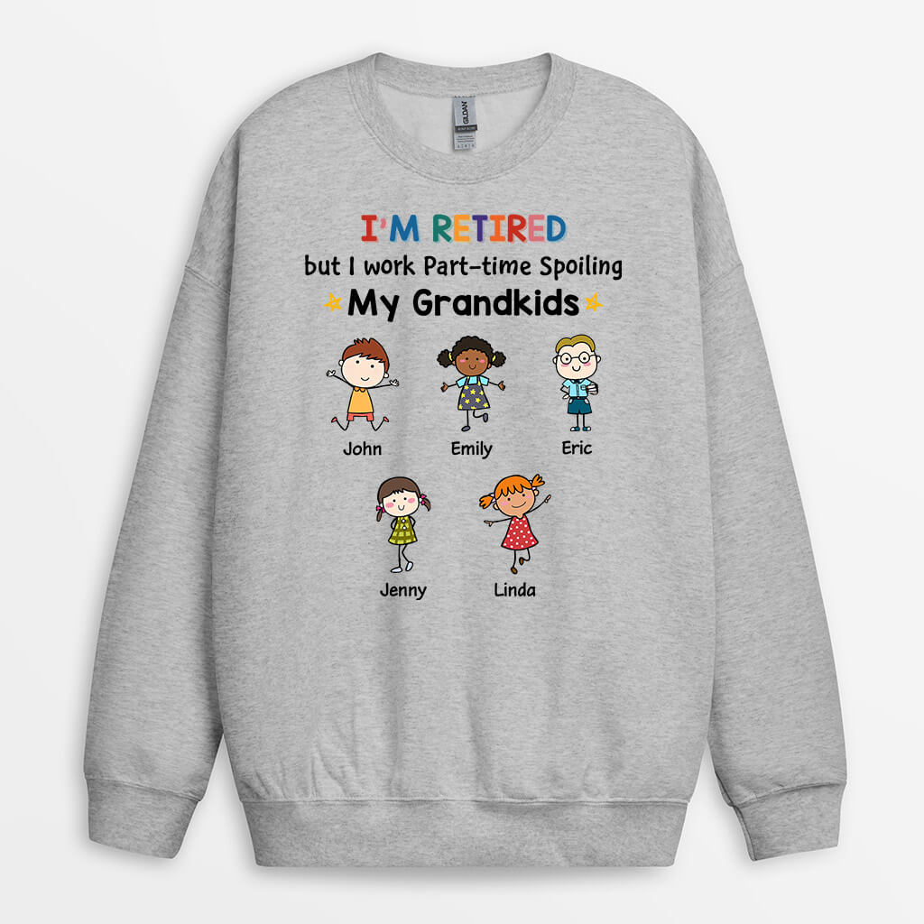 1257WUK2 personalised im retired sweatshirt