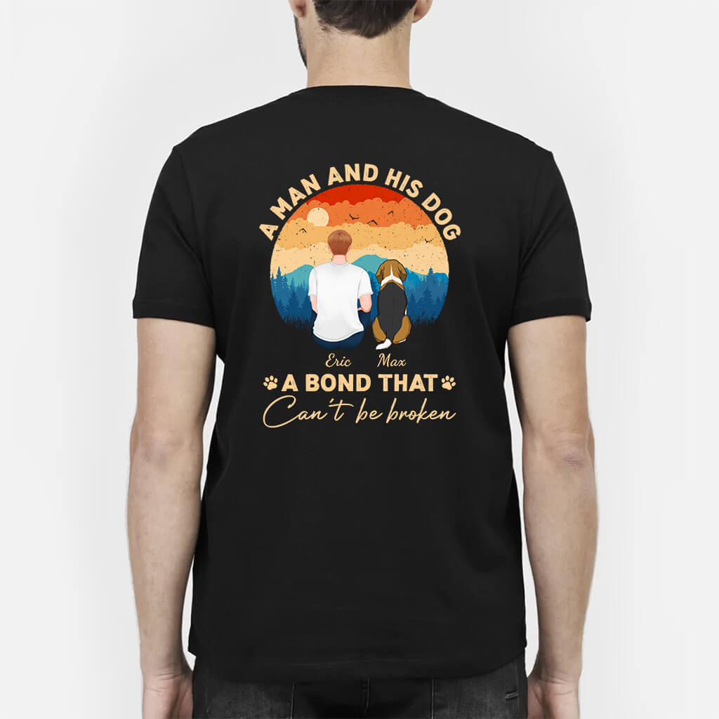 1261AUK2 personalised a man and his dog t shirt