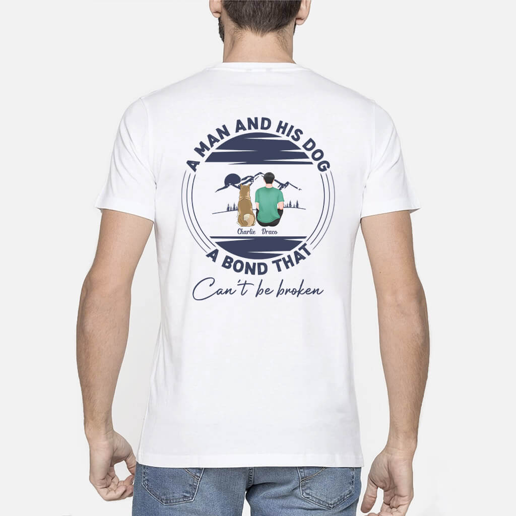 1263AUK2 personalised man and his dog t shirt