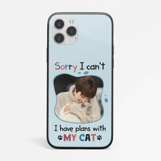 1266FUK1 personalised i have plans with my cat iphone 12 phone case