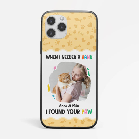 1267FUK1 personalised when i needed a hand iphone 12 phone case