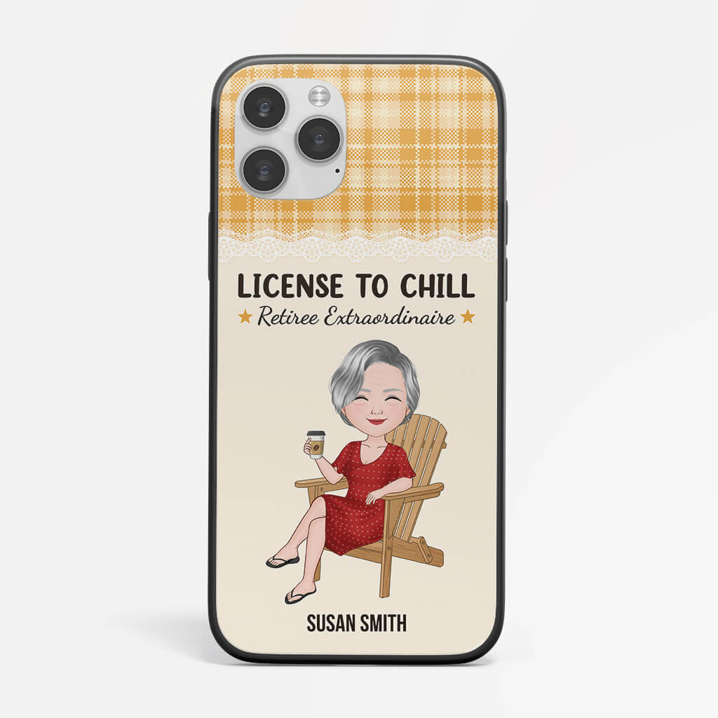 1268FUK1 personalised license to chill iphone 12 phone case