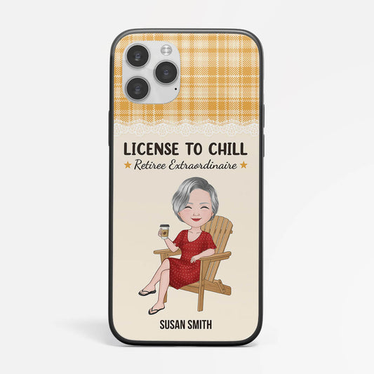 1268FUK1 personalised license to chill iphone 14 phone case