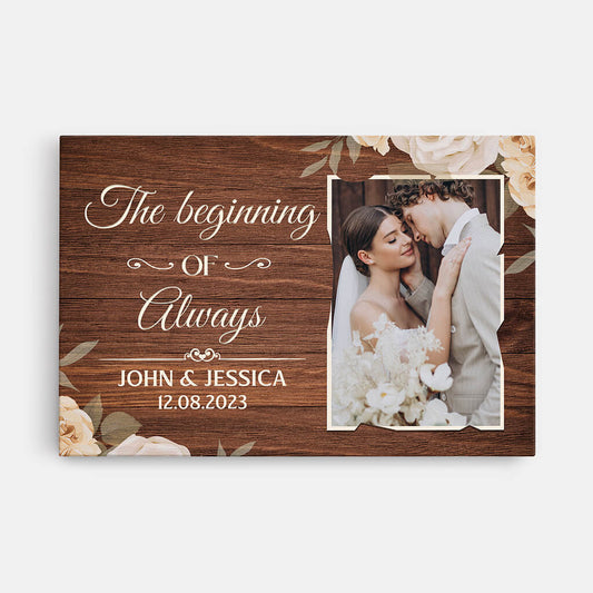 1280CUK1 personalised the beginning of always canvas